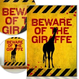 tabliczka-ostrzegawcza-beware-of-the-giraffe-wzory