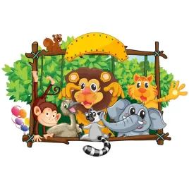naklejka-na-sciane-dla-dzieci-zoo-safari-60x120