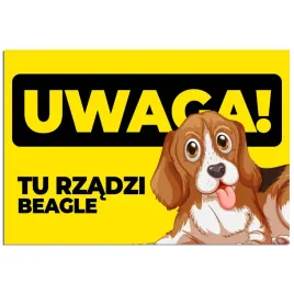tabliczka-22x15cm-uwaga-beagle-wzory-uwaga-pies