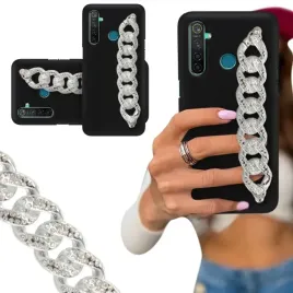 etui-blink-czarny-mat-do-realme-5-lancuch-srebrny