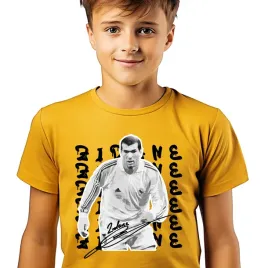 t-shirt-koszulka-dziecieca-zolty-122cm-pilkarze-pilka-nozna-zidane-wzory