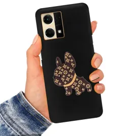 etui-matowe-czarne-piesek-dog-3d-do-oppo-reno-7-4g