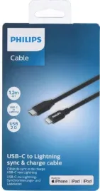 philips-kabel-usb-a-lightning-2-m-dlc3106v-03-iphone-czarny