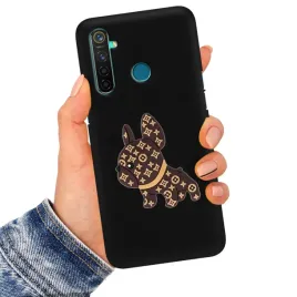 etui-case-matowe-czarne-piesek-3d-do-realme-5
