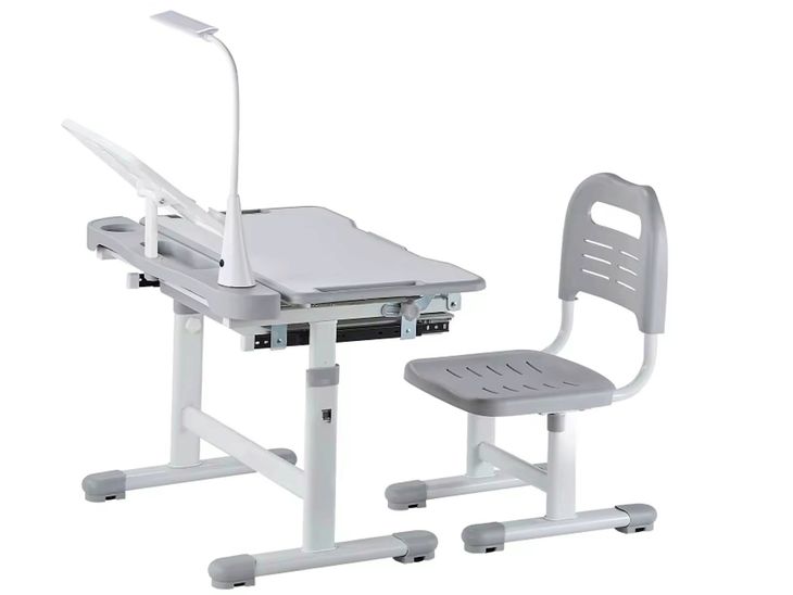 Biurko Ergonomiczne Z Krzesłem Dla Dziecka Regulowane Z Lampką LED