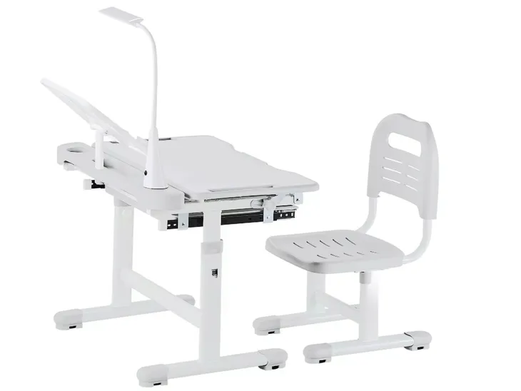 Biurko Ergonomiczne Z Krzesłem Dla Dziecka Regulowane Z Lampką LED