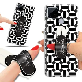 etui-uchwyt-do-realme-c15-w-kratke-pepitka-wzory