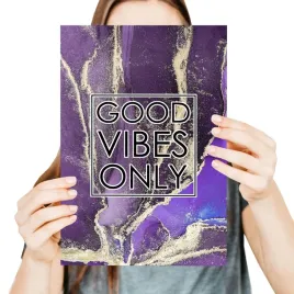 obraz-plakat-marmurkowe-a3-good-vibes-only-wzory