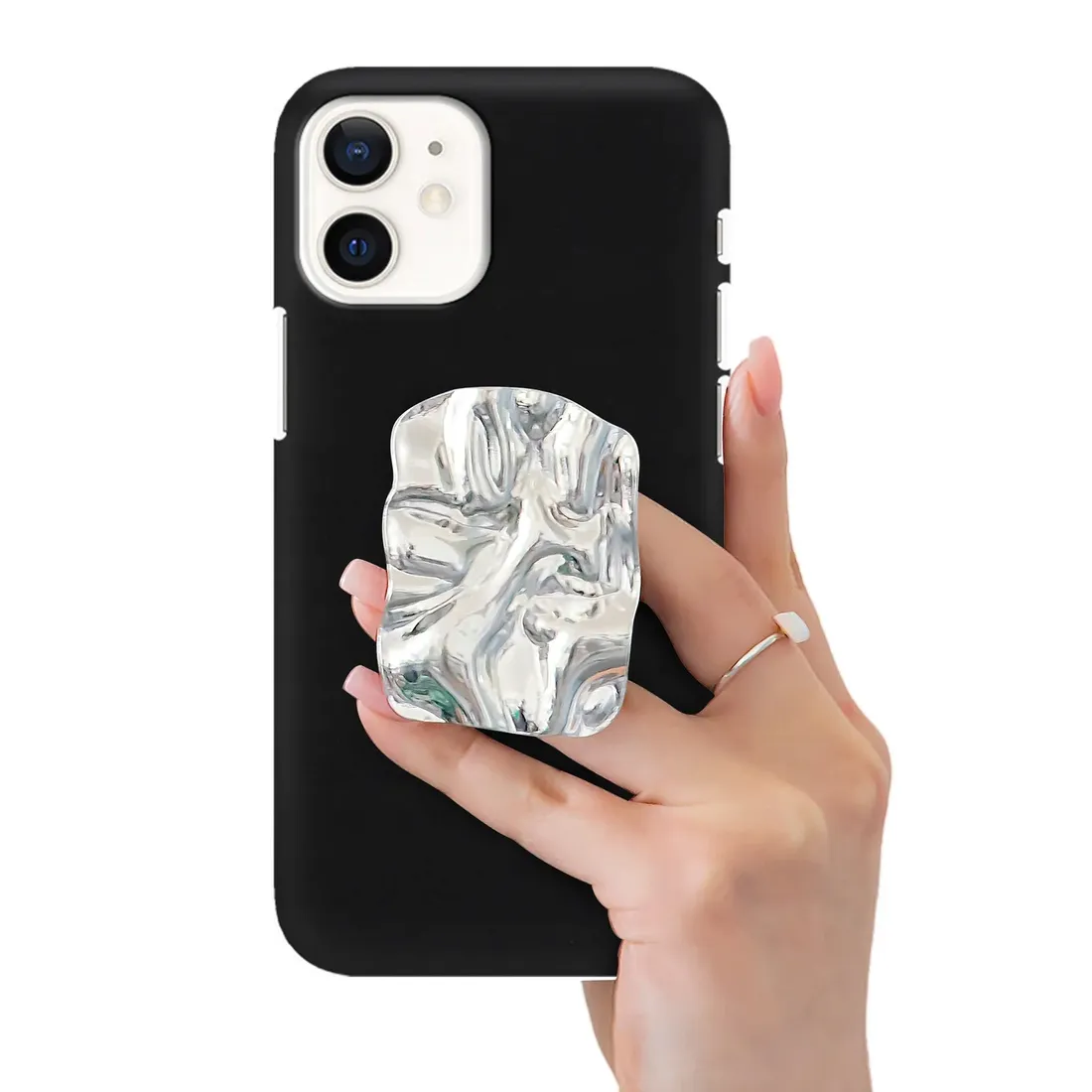 etui-matowe-bracket-srebrny-do-iphone-12-mini