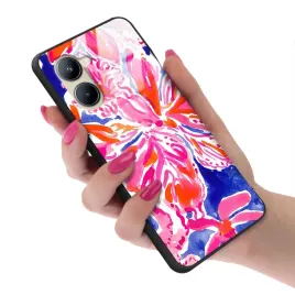 etui-glass-do-realme-c33-kwiaty-flower-top-wzory