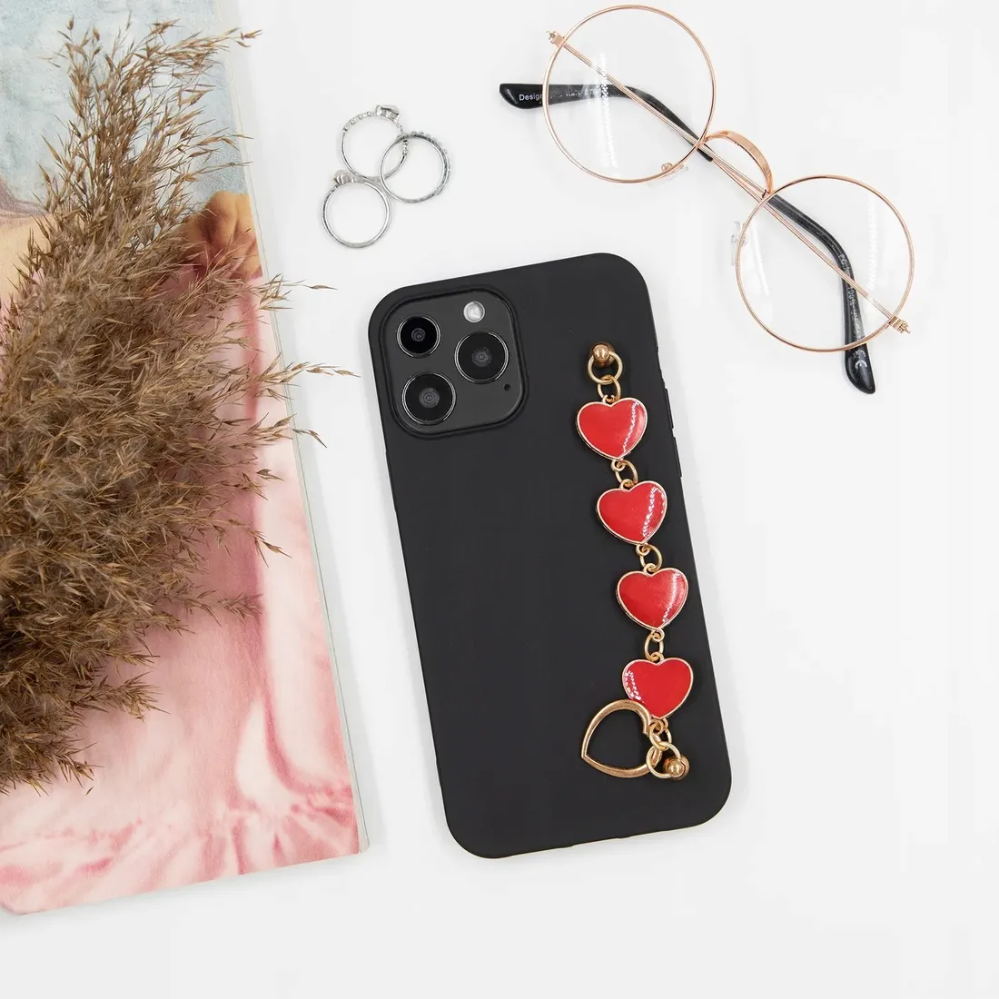etui-mat-czarny-do-xiaomi-redmi-note-11t-pro-serce-stan-nowy