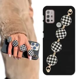 etui-matowe-czarne-blink-do-motorola-g20-w-pepitke