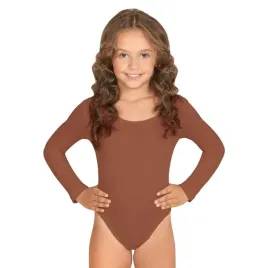 body-dzieciece-brazowe-dlugi-rekaw-bluzka-tancerka-122