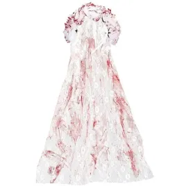 opaska-zakrwawiony-welon-bialy-z-kwiatami-kwiaty-halloween