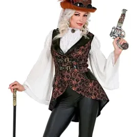stroj-kamizelka-damska-czarna-steampunk-zegary-zebatka-klucz-l-xl
