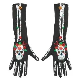 rekawiczki-czarne-dia-de-los-muertos-40-cm