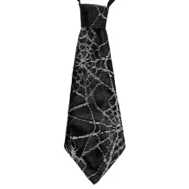 krawat-czarno-bialy-siec-pajaka-pajeczyna-halloween