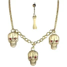 zestaw-zlotej-bizuterii-czaszki-kolczyk-naszyjnik-halloween