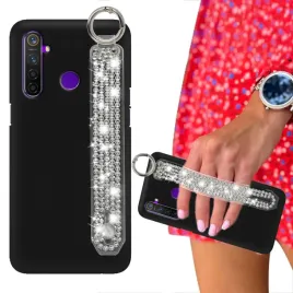 etui-matowe-czarne-do-realme-5-pro-pasek-cyrkonie