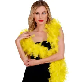 boa-zolte-z-pior-180-cm-50-g-szal-karnawal