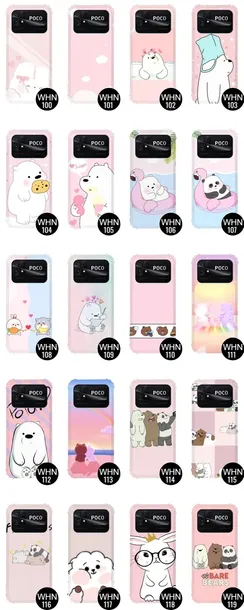 etui-antishock-do-xiaomi-poco-c40-bare-bears-wzory-kolor-wielokolorowy