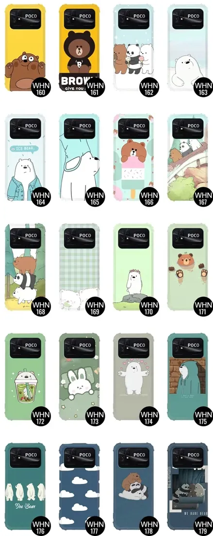 etui-antishock-do-xiaomi-poco-c40-bare-bears-wzory