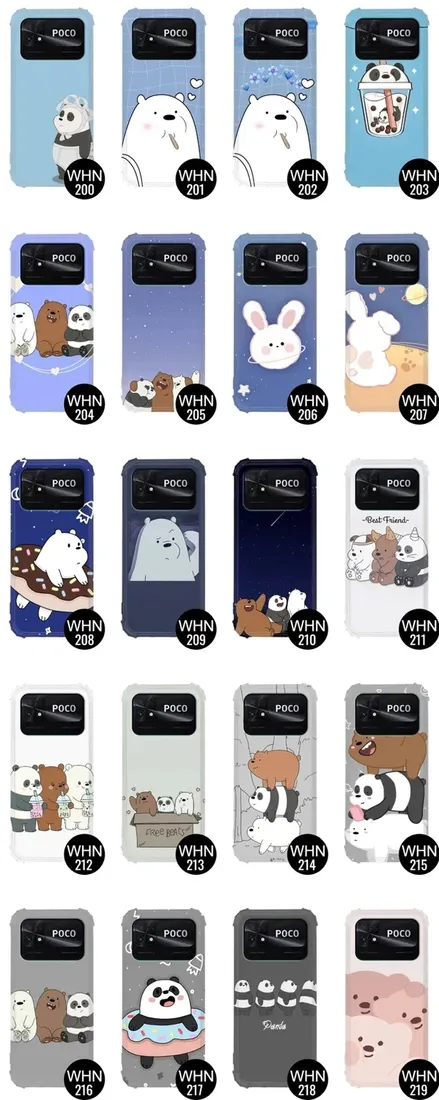 etui-antishock-do-xiaomi-poco-c40-bare-bears-wzory