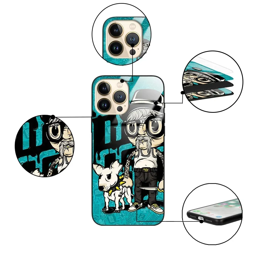etui-glass-do-iphone-8-plus-hardcore-dziwne-wzory-stan-nowy