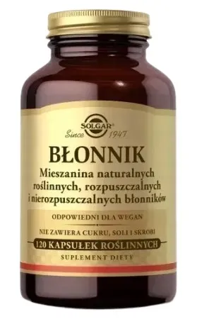 Solgar Błonnik 120kaps. Mielone Nasiona Lnu Łuski Babki Płesznik