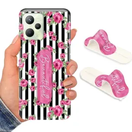 etui-uchwyt-do-realme-c35-kwiaty-flower-wzory
