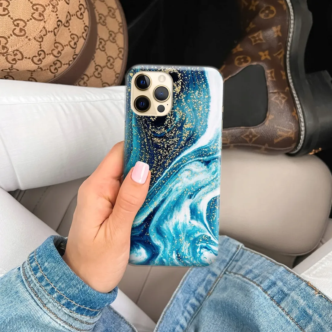 etui-grube-2mm-do-iphone-12-case-marmurki-wzory-stan-nowy