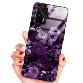 etui-glass-do-realme-gt-kwiaty-flower-roze-wzory