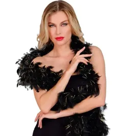 boa-szal-z-pior-czarne-zloty-polysk-retro-180-cm-80-g-karnawal