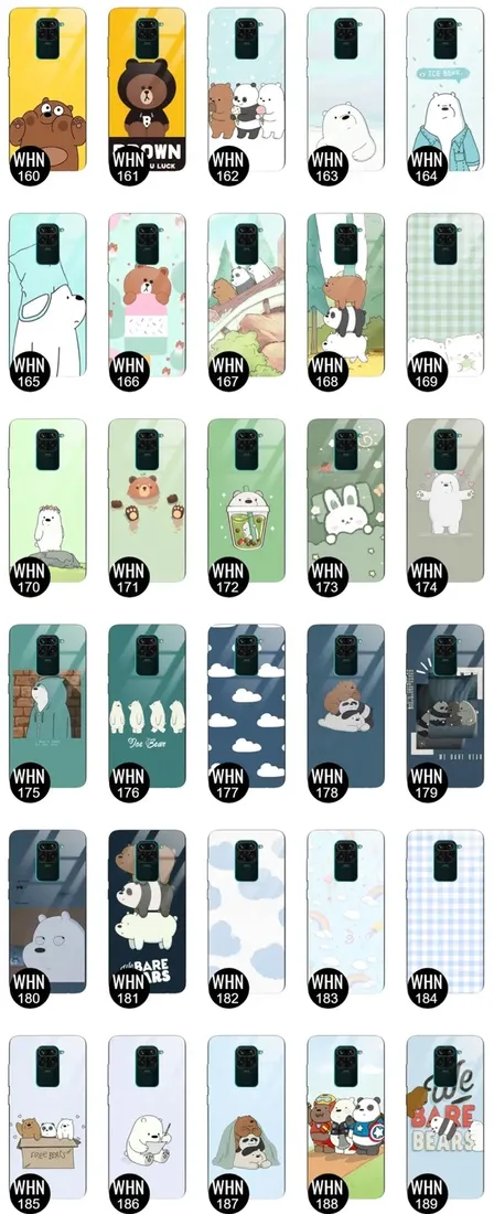 etui-glass-do-xiaomi-redmi-note-9-bare-bears-wzory