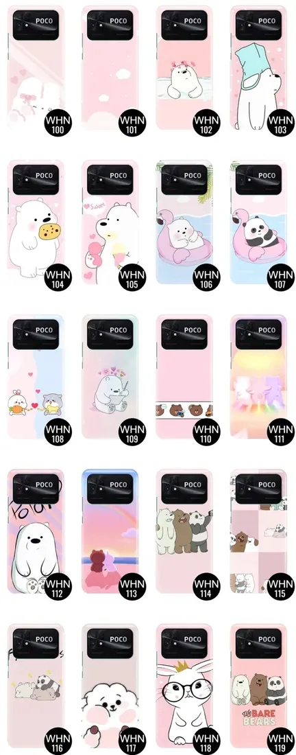 etui-do-xiaomi-poco-c40-case-bare-bears-top-wzory