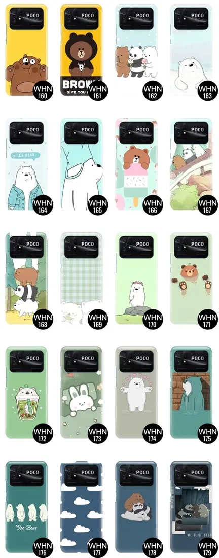 etui-do-xiaomi-poco-c40-case-bare-bears-top-wzory