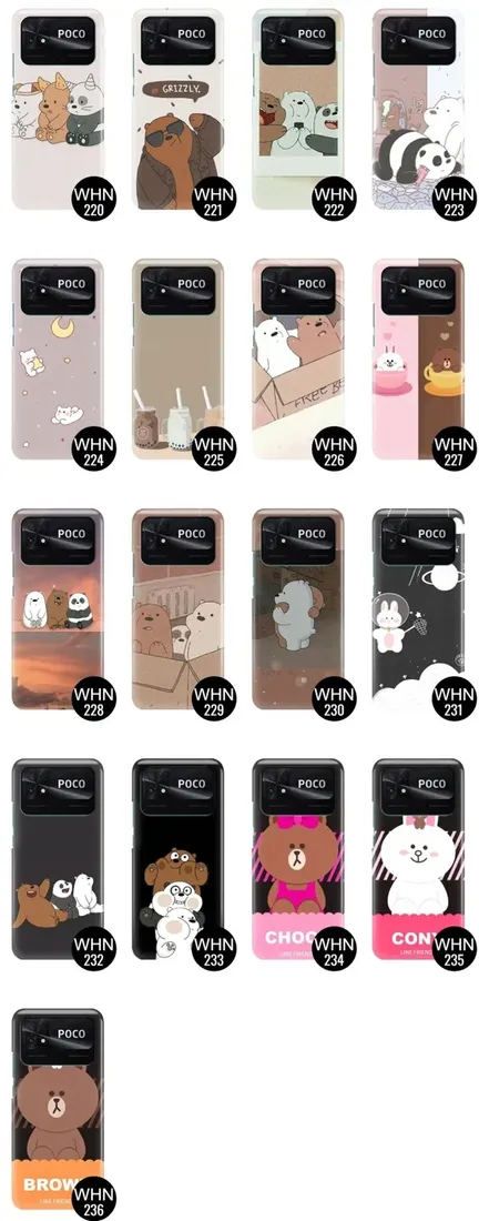 etui-do-xiaomi-poco-c40-case-bare-bears-top-wzory