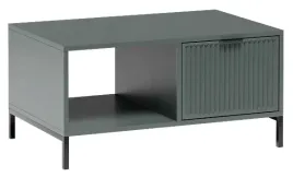 zielona-lawa-90-cm-stolik-szuflada-ryflowane-fronty-metalowe-nogi