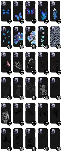 etui-matowe-czarne-do-iphone-14-pro-wiosenne-wzory-typ-plecki