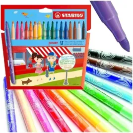 mazaki-flamastry-pisaki-szkolne-zmywalne-etui-stabilo-power-18-zywych-kol