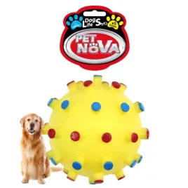 zabawka-dla-psa-zolty-jez-z-dzwiekiem-12cm-pet-nova-higiena-jamy-ustnej