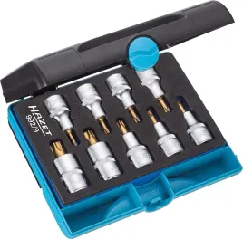 Zdjęcie produktu HAZET 992/9 Zestaw nasadek TORX 1/2" TX 20-60 powłoka TiN