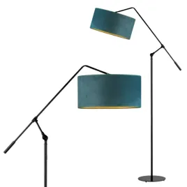 lampa-stojaca-podlogowa-regulowana-led-e27-zielona-welurowa-abazur-modna