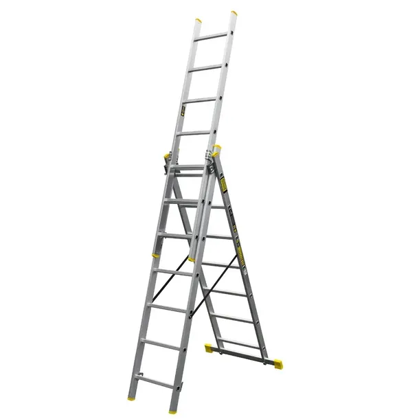 DRABINA ALUMINIOWA ROZKŁADANA WIELOFUNKCYJNA 3X7 150KG CERTYFIKAT EN 131