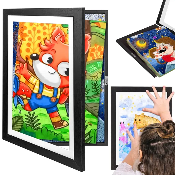 RAMKA NA ZDJĘCIA DO HAFT DIAMENTOWY DIAMOND PAINTING DREWNIANA OTWIERANA