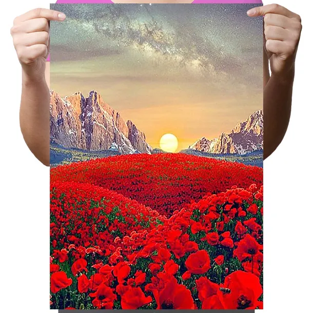 HAFT DIAMENTOWY Diamond Painting Mozaika Diamentowa 5d Dla Dzieci Natura