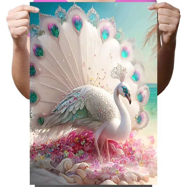 HAFT DIAMENTOWY Diamond Painting Mozaika Diamentowa 5d Dla Dzieci Paw