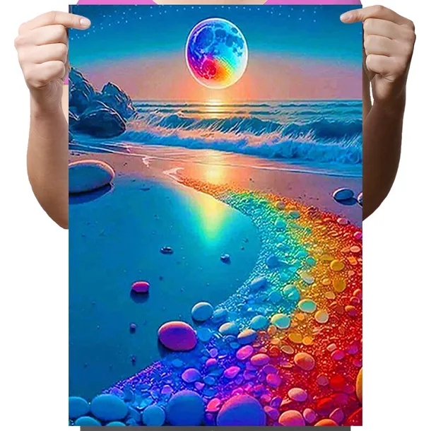 HAFT DIAMENTOWY Diamond Painting Mozaika Diamentowa 5d Dla Dzieci Natura