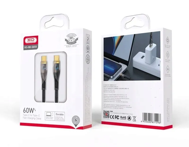 kabel-xo-clear-usb-c-usb-c-1m-60w