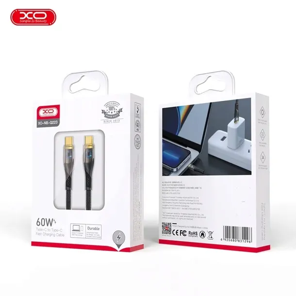 kabel-xo-clear-usb-c-usb-c-1m-60w-kolor-czarny